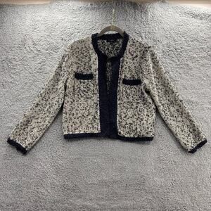 J. Crew Women's Medium Crop Long Sleeve Jacket Open Front Office Work Business